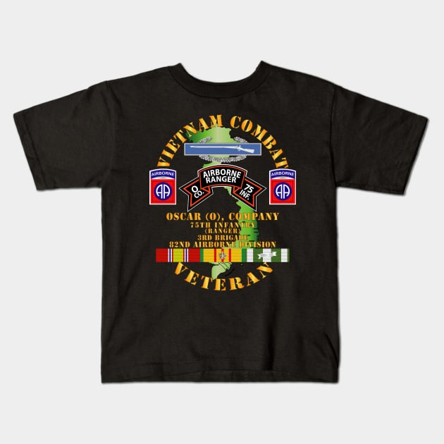 Vietnam Combat Vet - O Co 75th Infantry (Ranger) - 3rd Bde 82nd Airborne DivSI Kids T-Shirt by twix123844